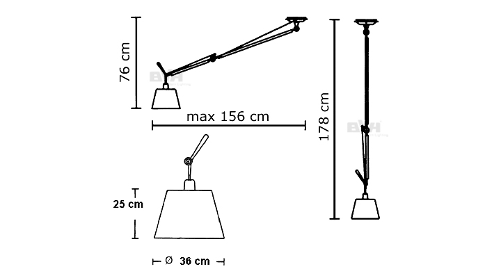 BVH博威灯饰 tolomeo sospensione decentrata 悬臂灯